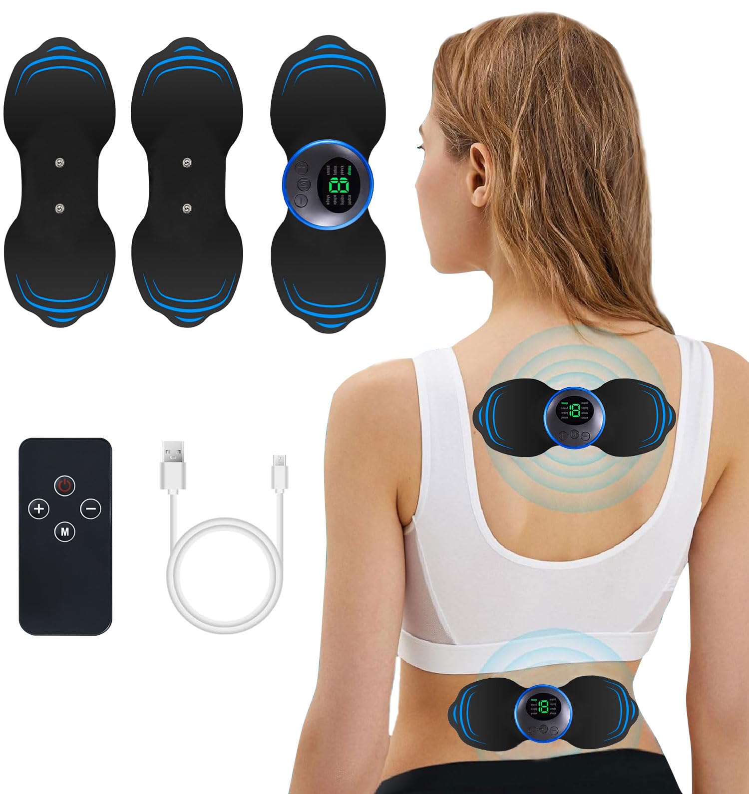 COODAY Electrostimulateur Musculaire Professionnel Tens/EMS/Massage pour Soulagement des Douleurs Chroniques, Thérapie N